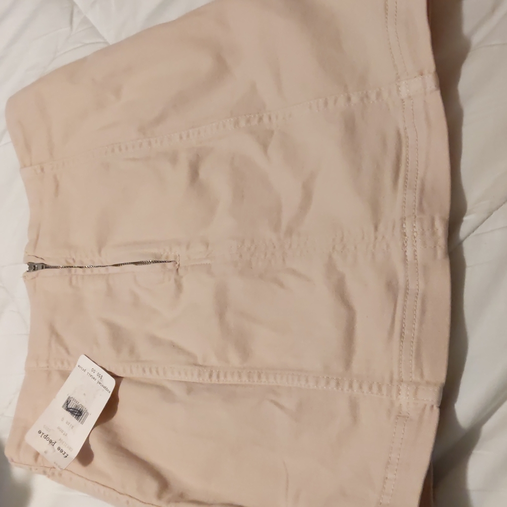 Free people denim skirt size 0 color stone - Picture 4 of 13